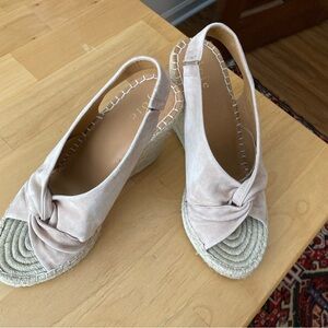 Joie tan suede Espadrille Wedge Sandals